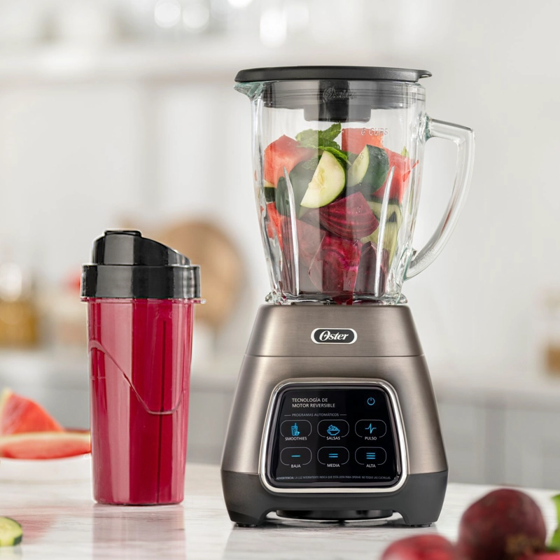 LICUADORA TACTIL CON PROGRAMAS AUTOMÁTICOS Y TECNOLOGÍA REVERSIBLE + VASO BLEND-N-GO BLSTPYG1312XBG - 8