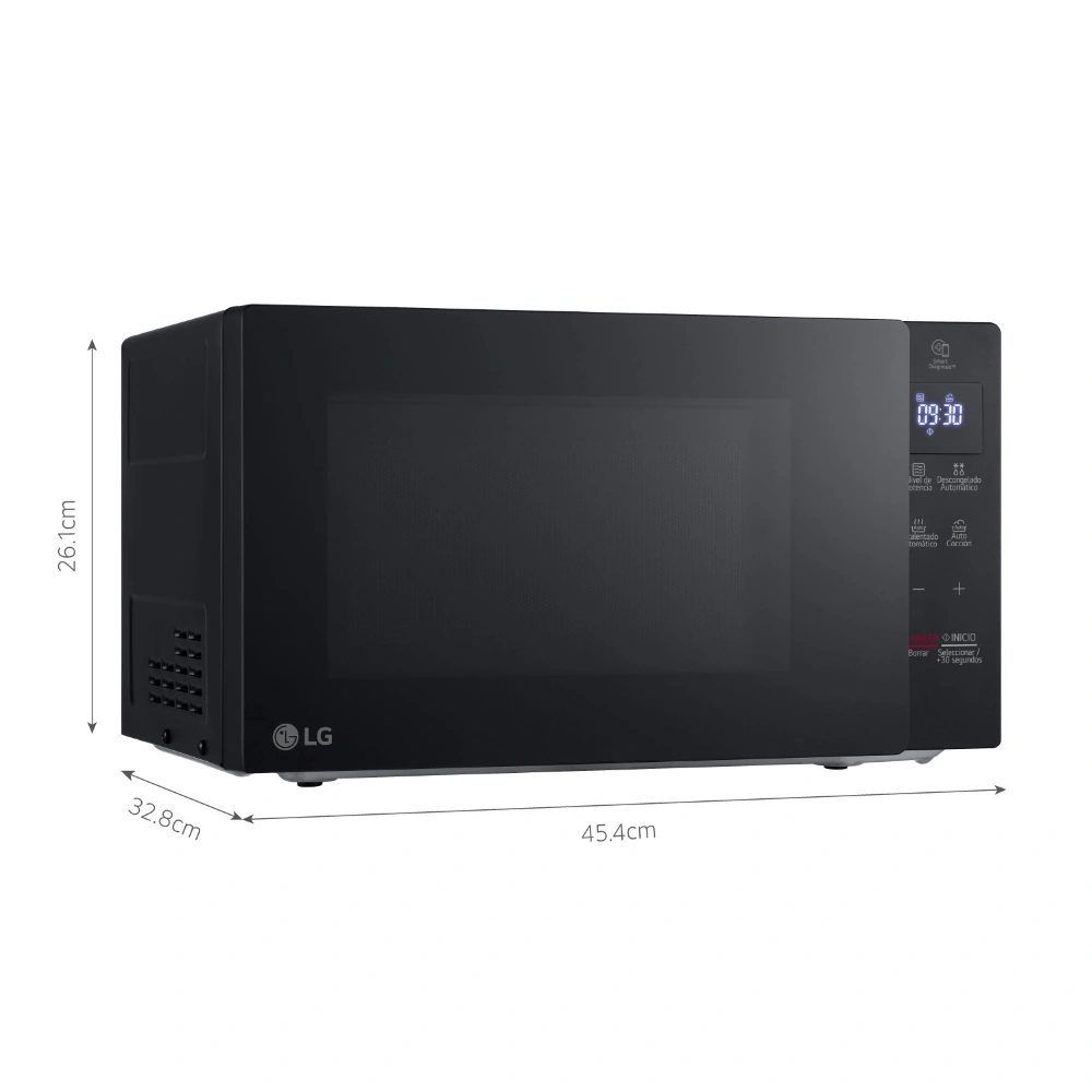 HORNO MICROONDAS LG 20L MS2032GAS EASYCLEAN NEGRO - 2