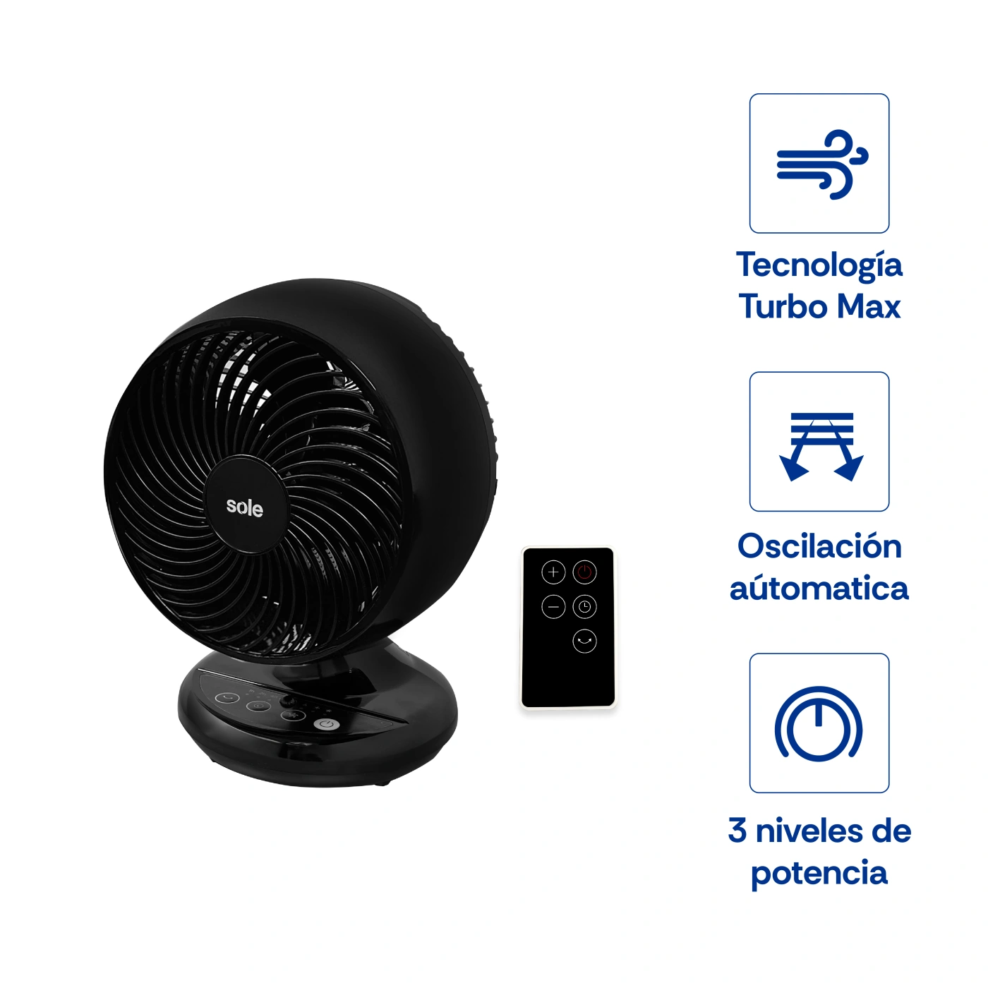 VENTILADOR DE MESA SOLE TURBOMAX - 1