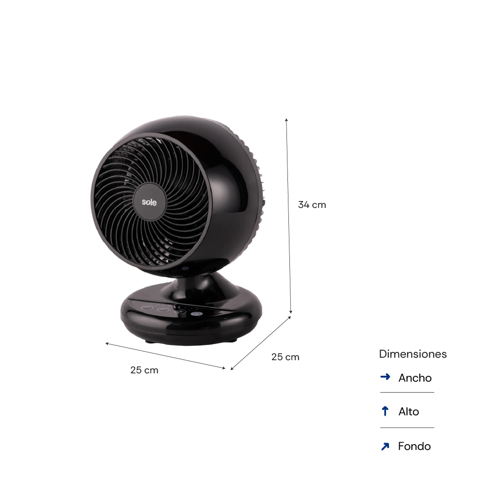 VENTILADOR DE MESA SOLE TURBOMAX - 3