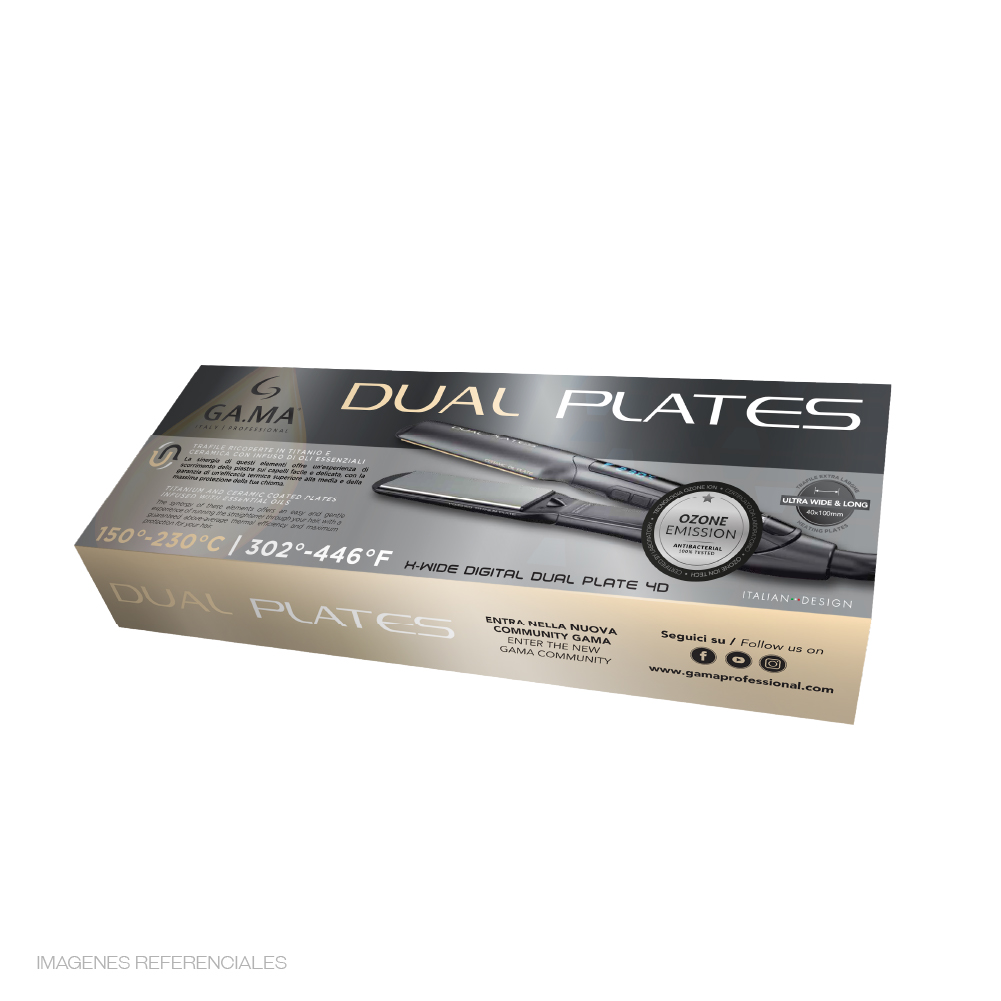PLANCHA CABELLO GAMA CERÁMICA + TITANIO X-WIDE DUAL PLATES - 4