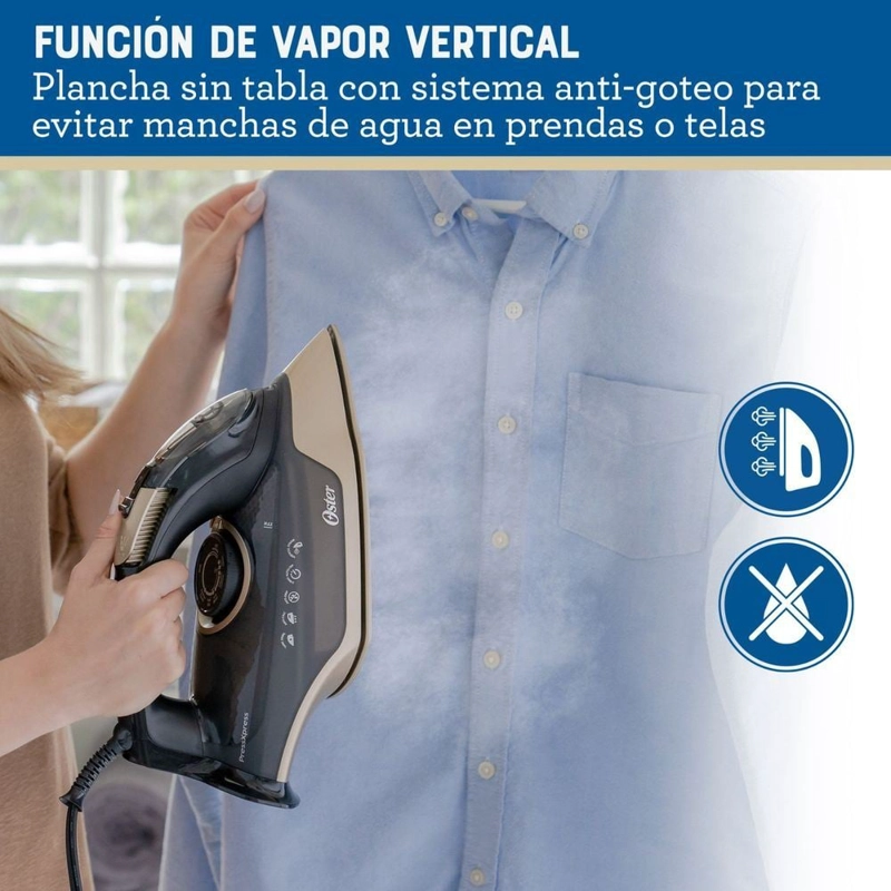 PLANCHA DE VAPOR OSTER PRESSXPRES SUELA CERÁMICA PARTÍCULAS DE DIAMANTE GCSTPX900B - 5