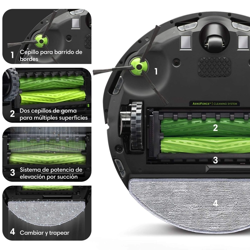ASPIRADORA IROBOT INALÁMBRICA ROOMBA COMBO I5 PLUS - 4