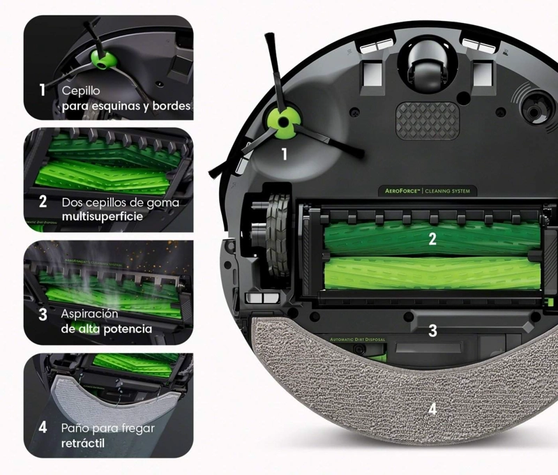 ASPIRADORA IROBOT INALÁMBRICA ROOMBA COMBO J7 PLUS - 5
