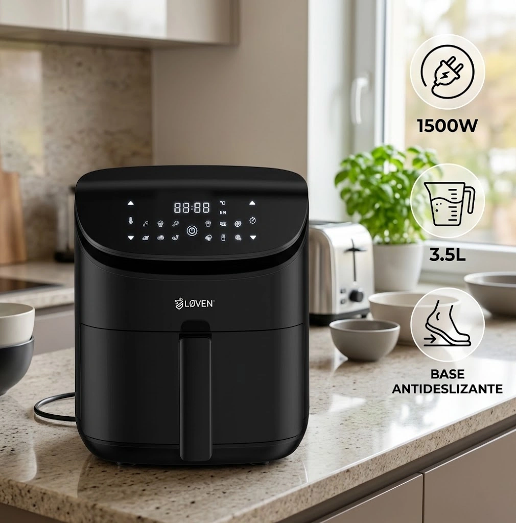FREIDORA DE AIRE LOVEN 3,5L DIGITAL AF-351 - 1