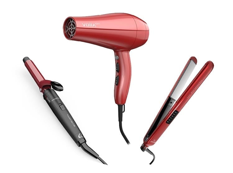 COMBO GAMA SECADORA DE CABELLO CON TURMALINA + RIZADOR TURMALINA + PLANCHA TITANIO - 1