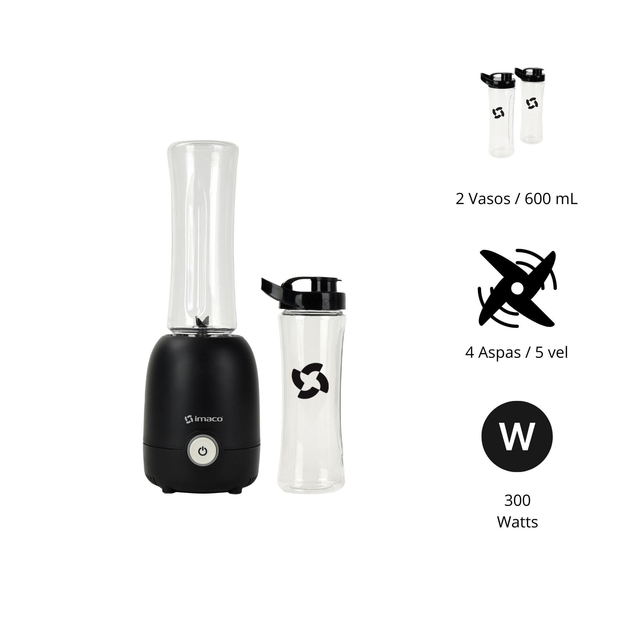 LICUADORA PERSONAL QUICK MIX BL9651TG IMACO - 1
