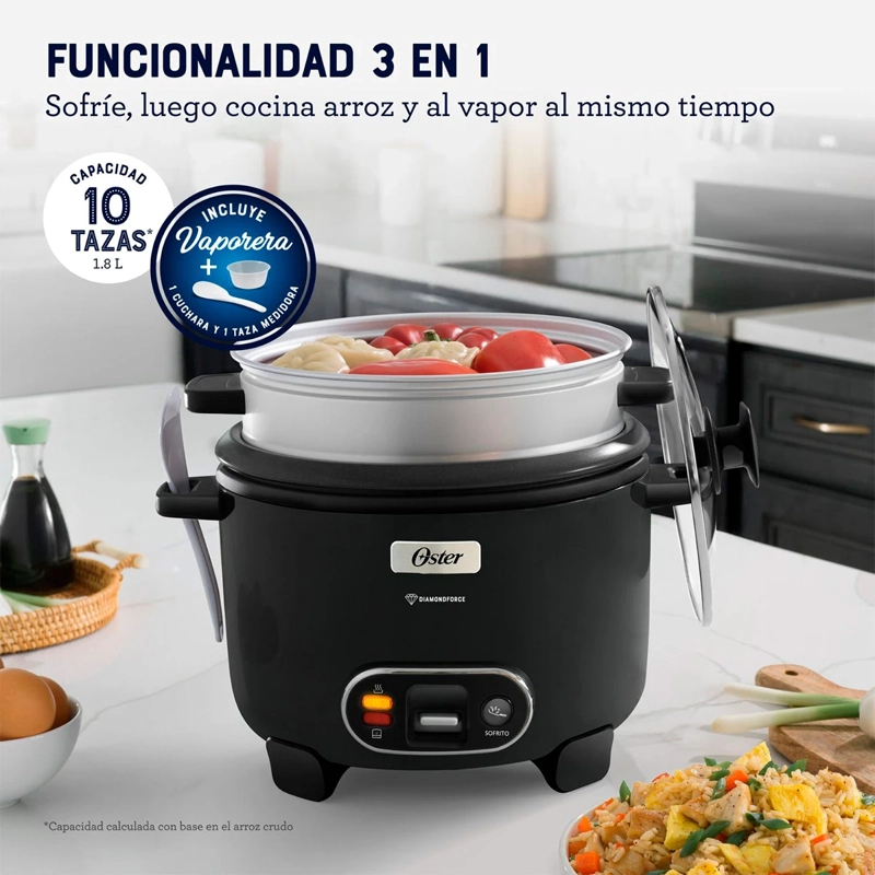 OLLA ARROCERA OSTER 3 EN 1 1.8 L CKSTRC10DFBLK - 8