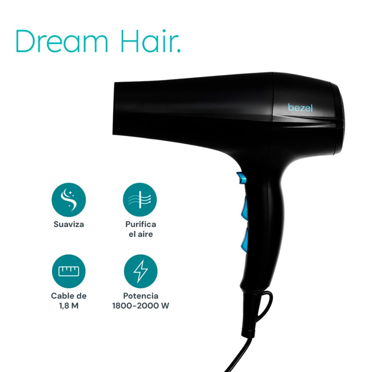 SECADORA DE CABELLO BEZEL BHR-003 2200W - 4