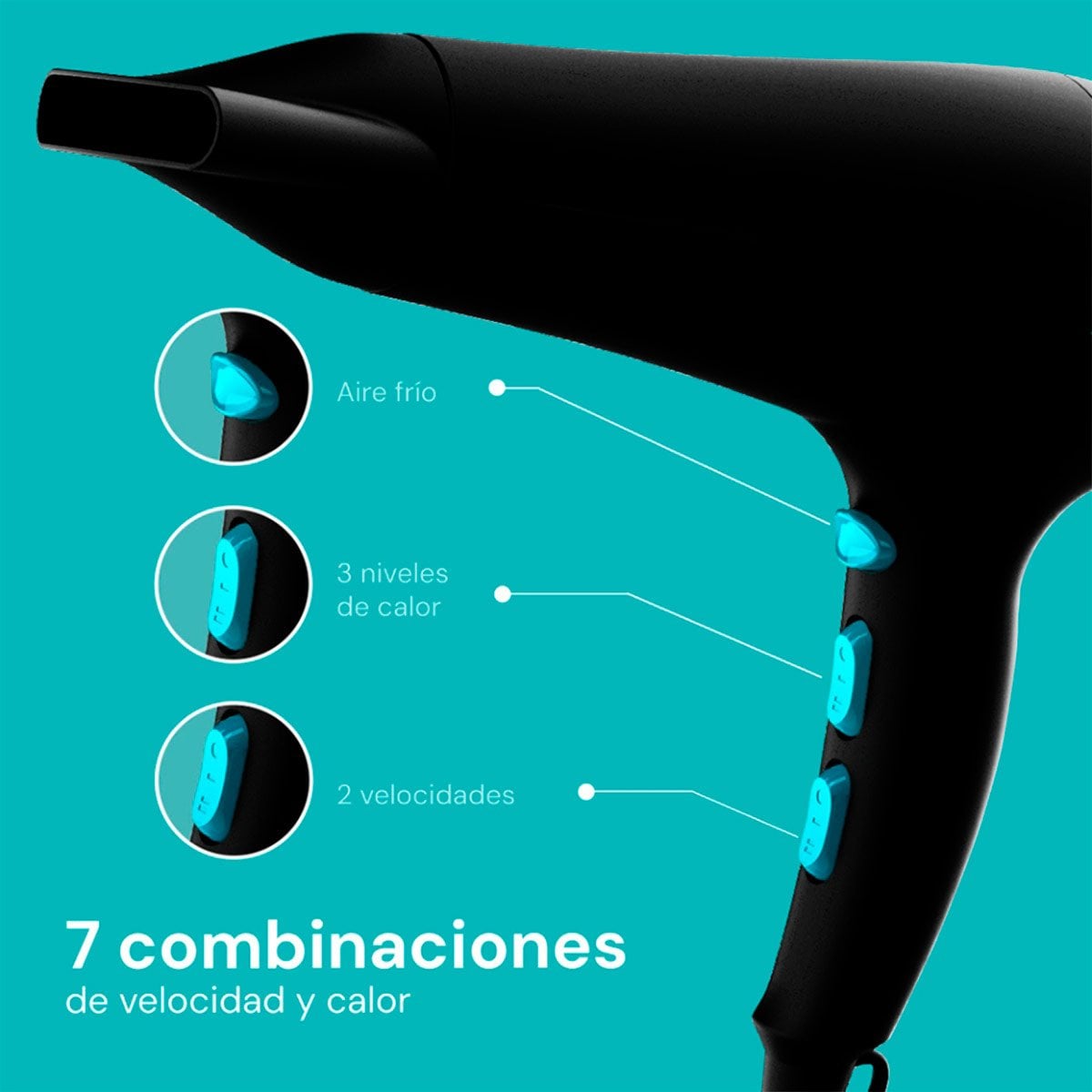 SECADORA DE CABELLO BEZEL BHR-003 2200W - 5
