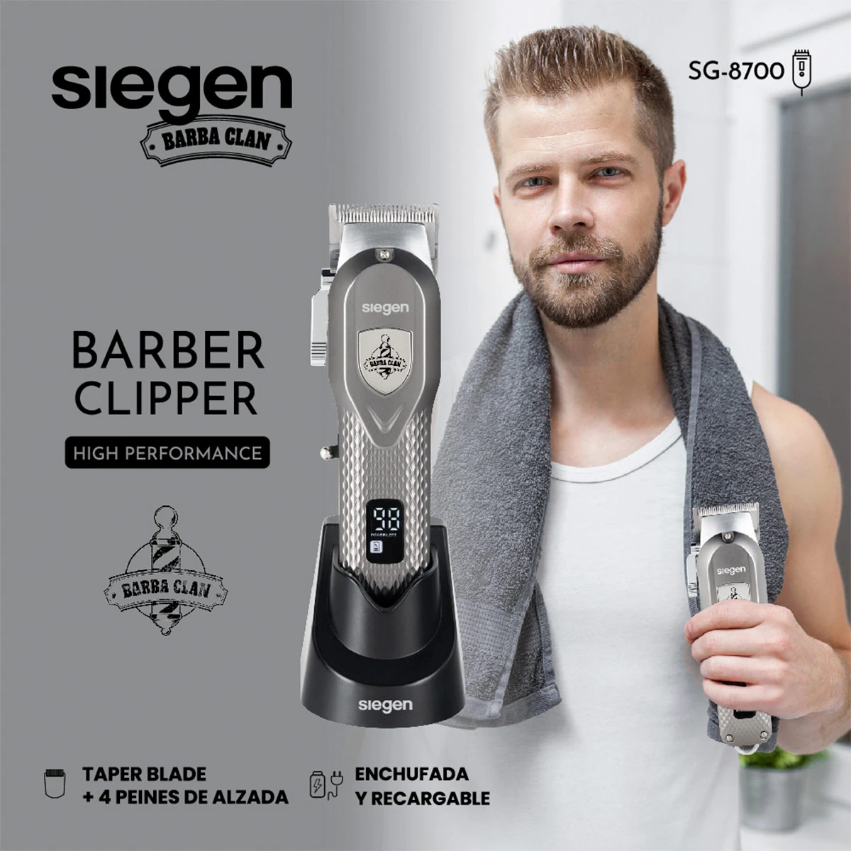 MAQUINA CORTA PELO SIEGEN SG-8700 - 2