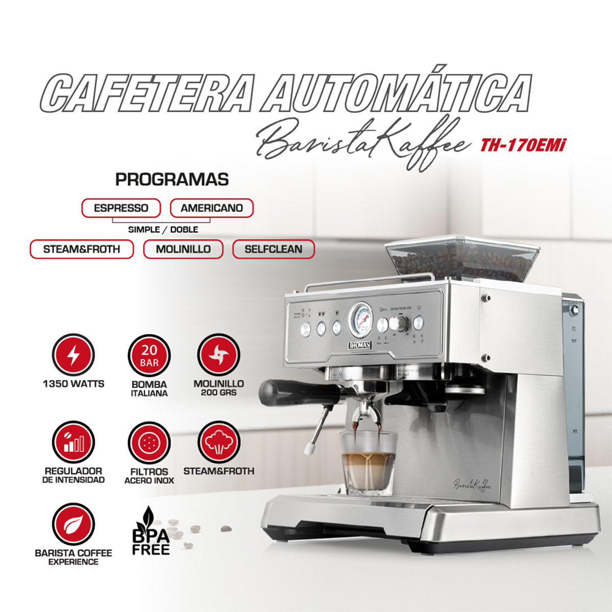 CAFETERA THOMAS ESPRESSO TH-170EMI - 2