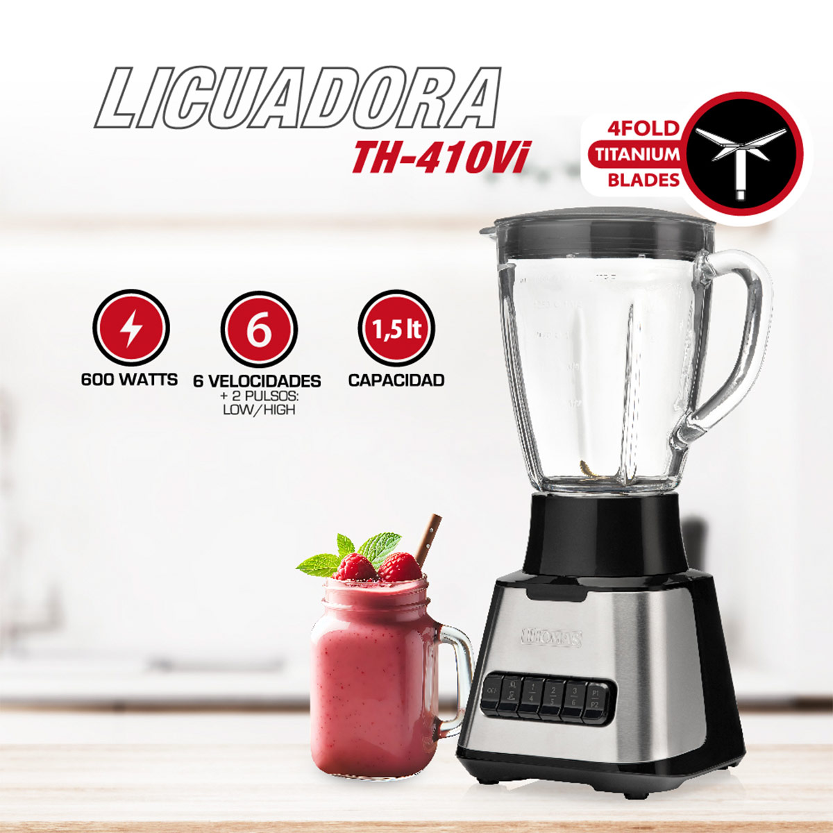 LICUADORA THOMAS TH-410VI - 2