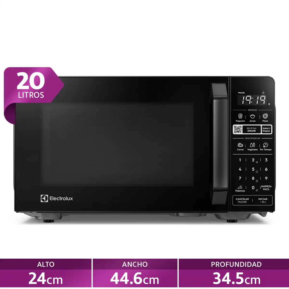 HORNO MICROONDAS ELECTROLUX 20L EMDZ20S2GAB - 1