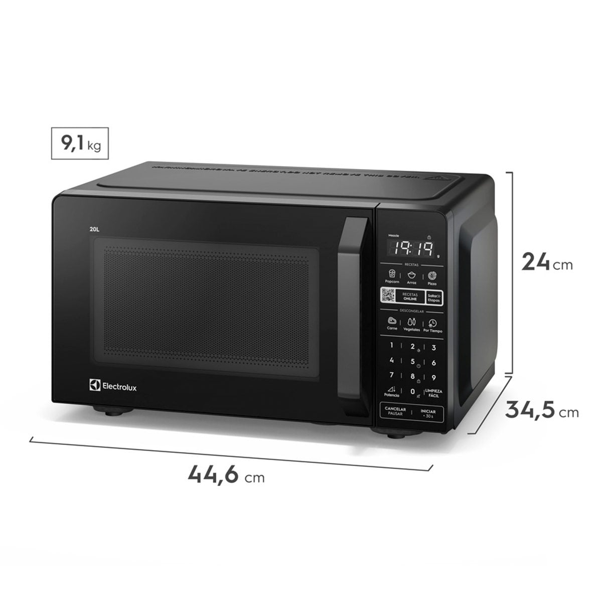 HORNO MICROONDAS ELECTROLUX 20L EMDZ20S2GAB - 3