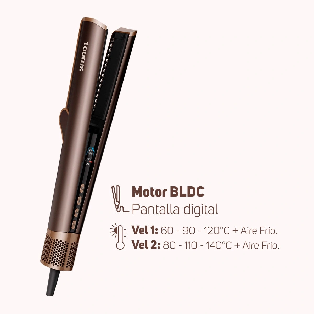 COMBO TAURUS MULTISTYLER AIR PRO FLEX 6 EN 1 + ALISADORA SECADORA PLASMA FUSIÓN - 12