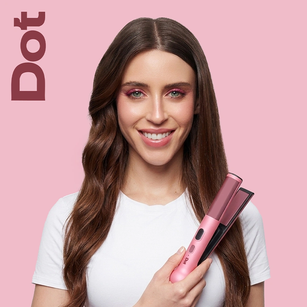 ALISADOR DE CABELLO INALÁMBRICA DOT 2 EN 1 - 2