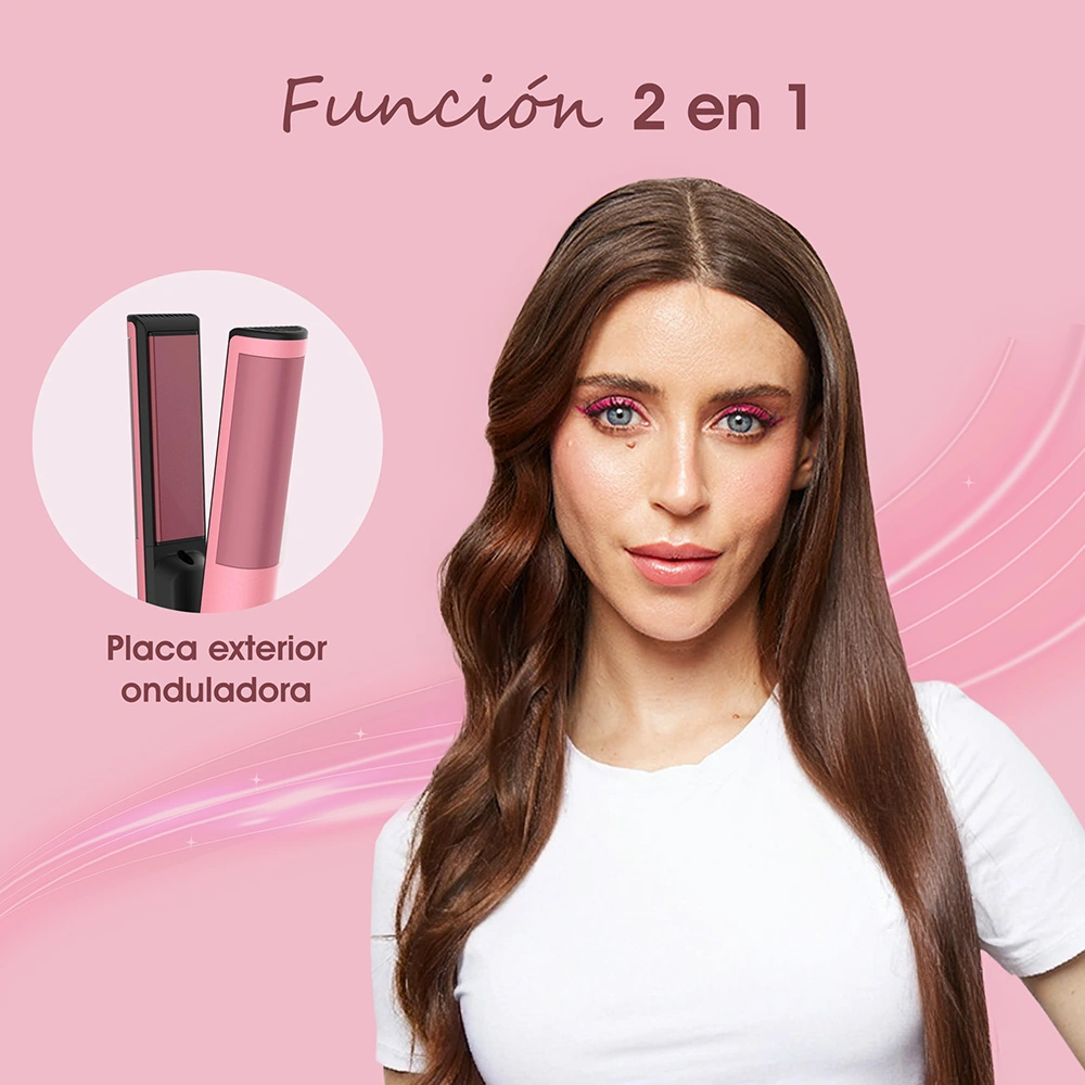 ALISADOR DE CABELLO INALÁMBRICA DOT 2 EN 1 - 4
