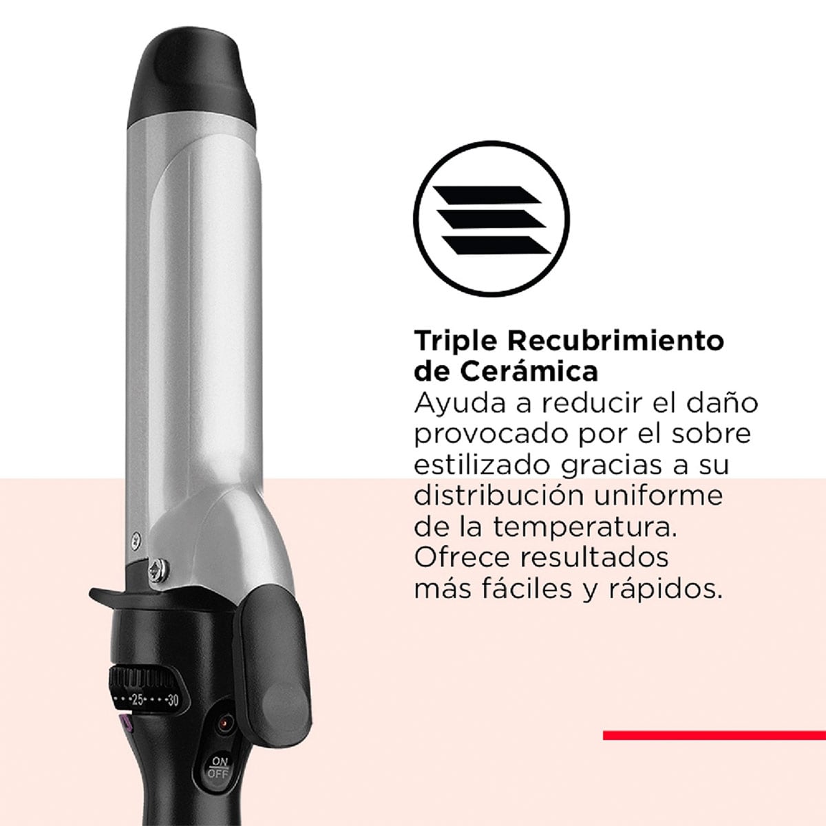 RIZADOR DE CABELLO REVLON 3X CERÁMICA 1 ½” - 2