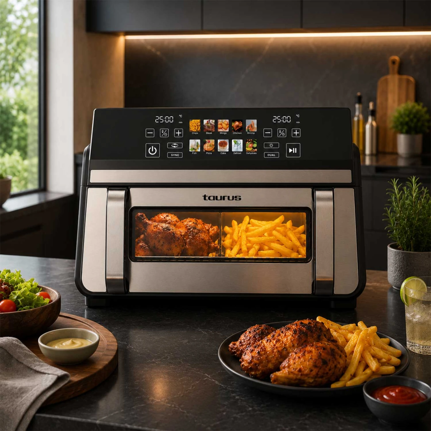 FREIDORA DE AIRE TAURUS 11L DIGITAL DOUBLE AIR FRYER - 7