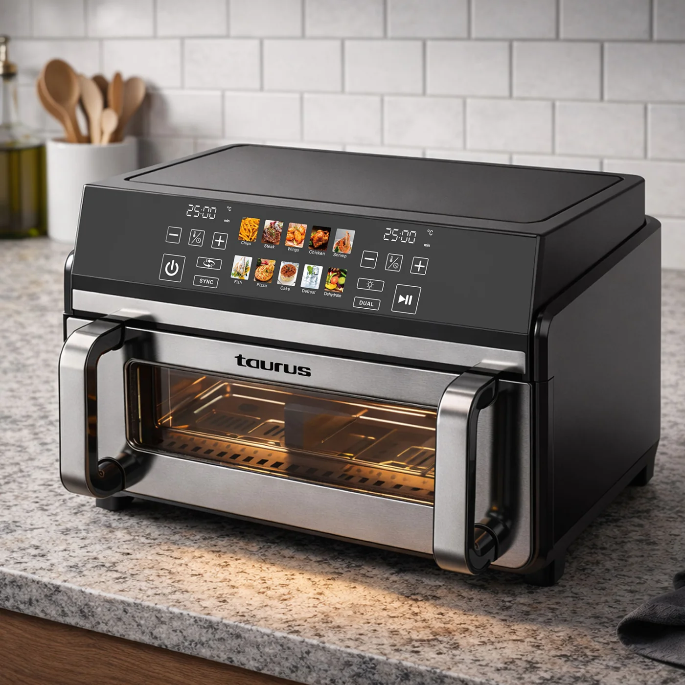 FREIDORA DE AIRE TAURUS 11L DIGITAL DOUBLE AIR FRYER - 10