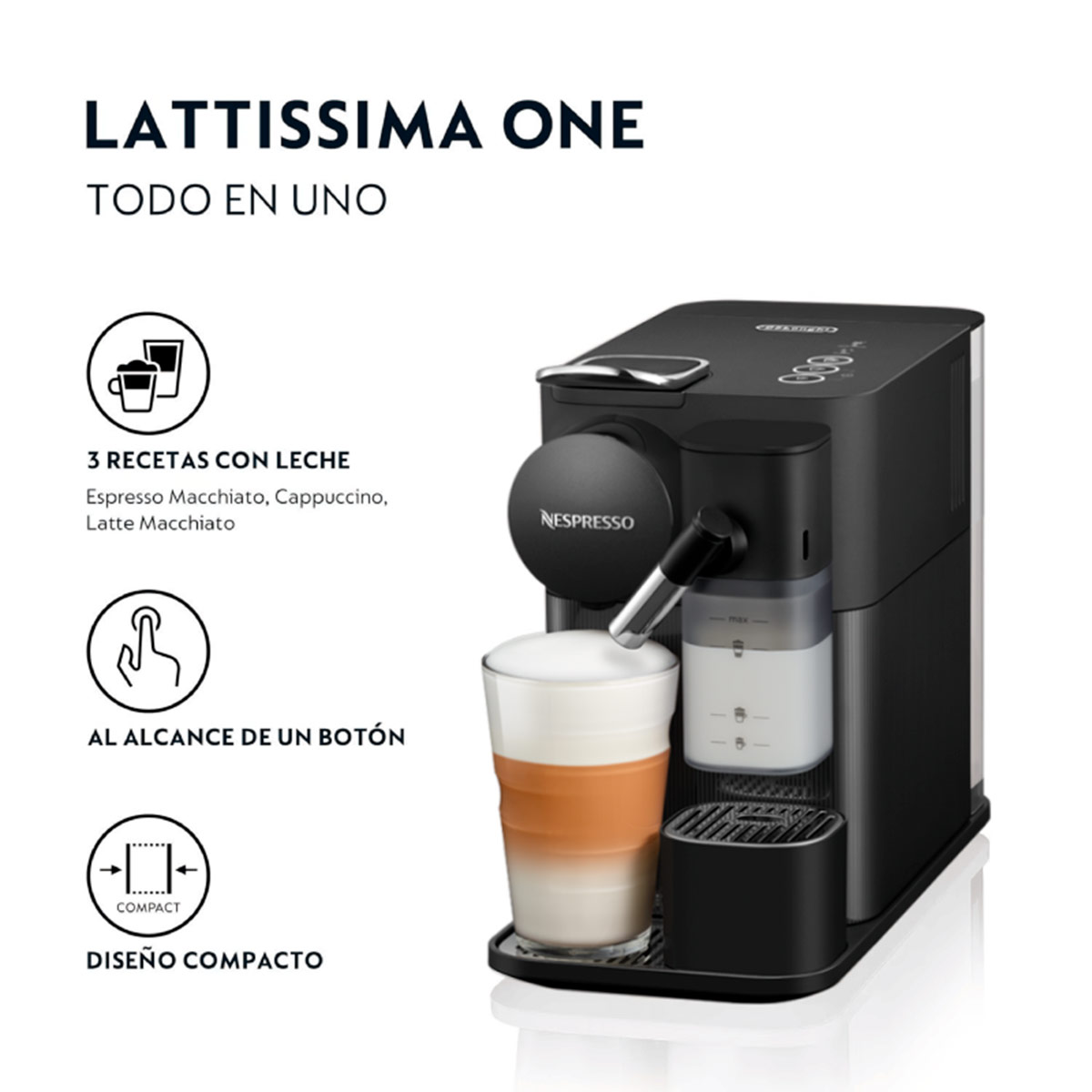 CAFETERA NESPRESSO CÁPSULA LATTISIMA ONE - 2