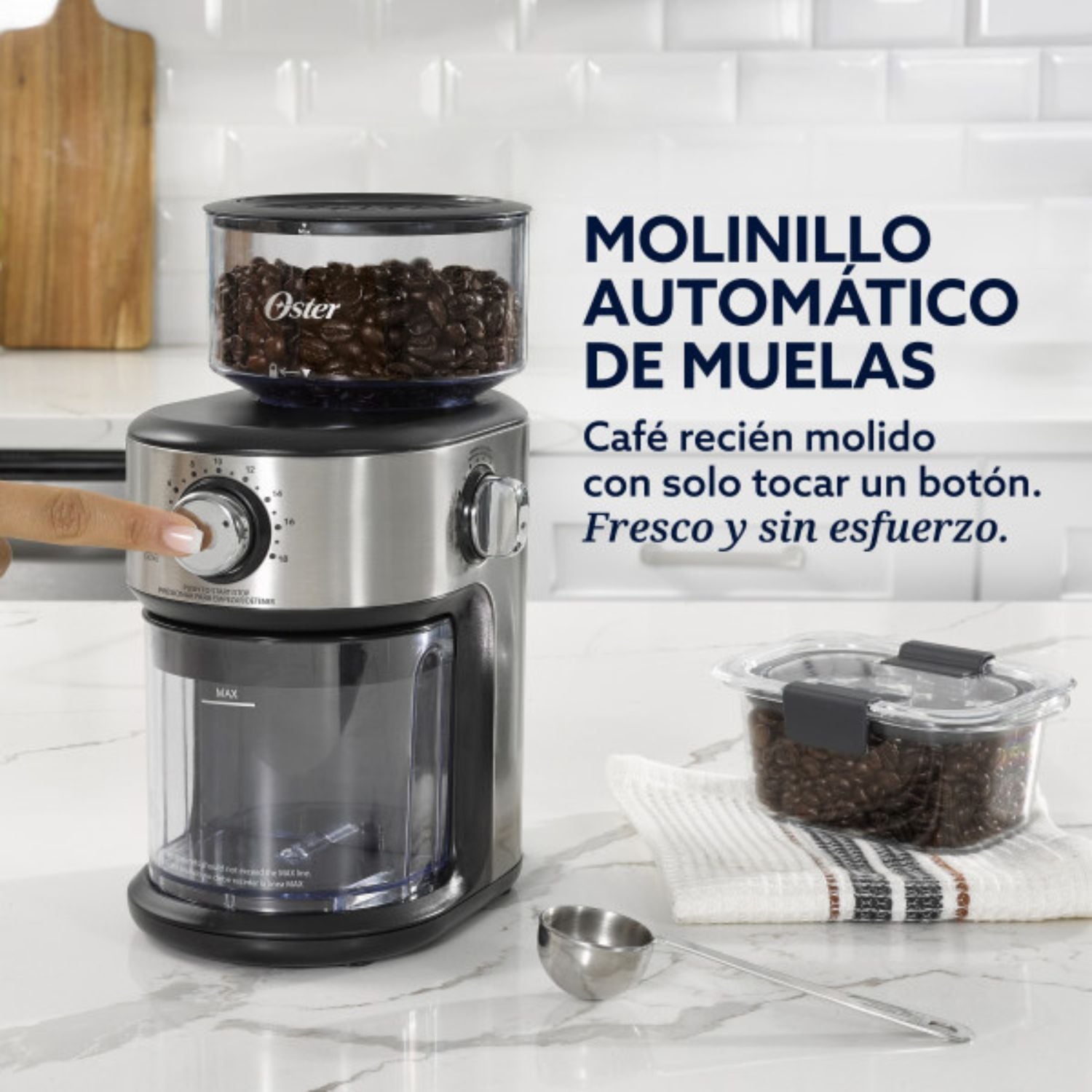 MOLINILLO DE CAFÉ OSTER AUTOMÁTICO ACERO INOXIDABLE - 3