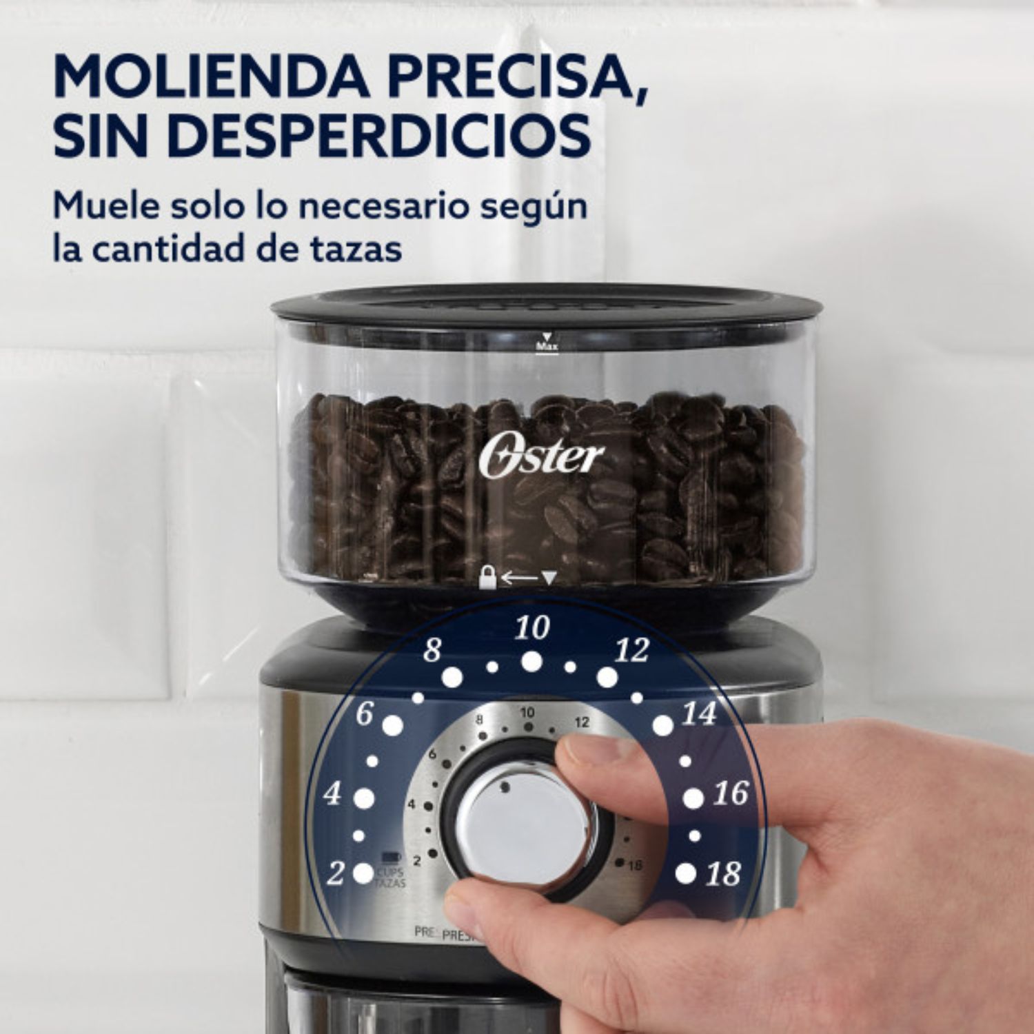MOLINILLO DE CAFÉ OSTER AUTOMÁTICO ACERO INOXIDABLE - 5