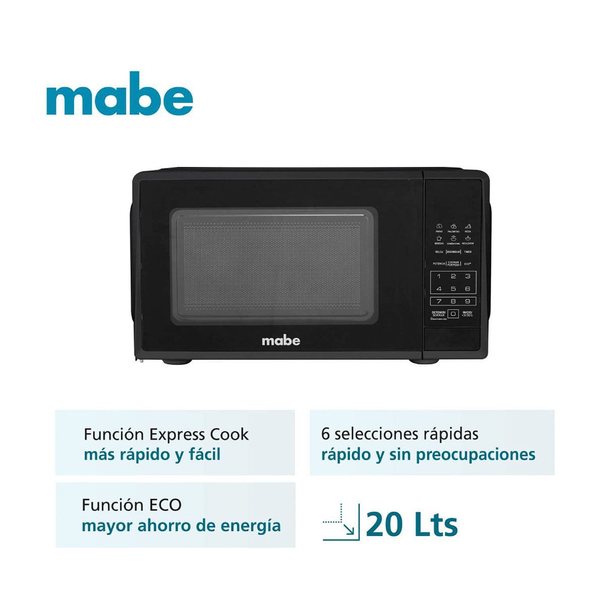 HORNO MICROONDAS MABE 20L HMM07PBN - 2