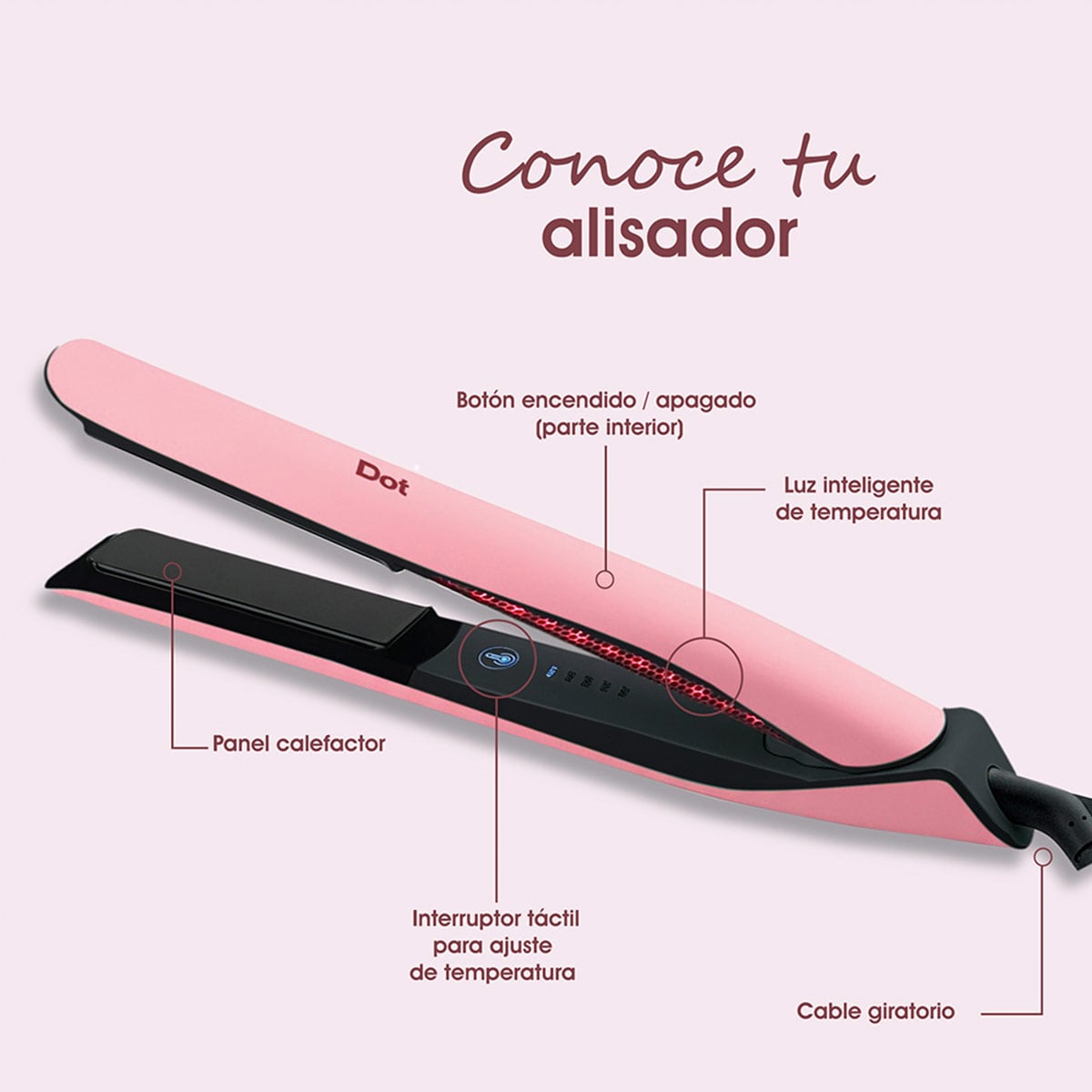 ALISADORA DE CABELLO DOT MCH DT-007 - 3
