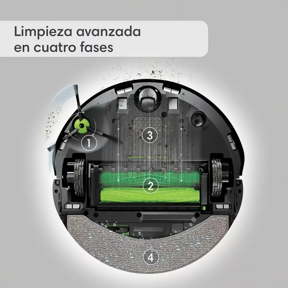 ASPIRADORA MULTIFUNCIONAL ROBOT IROBOT INALÁMBRICA ROOMBA COMBO J9+ - 7