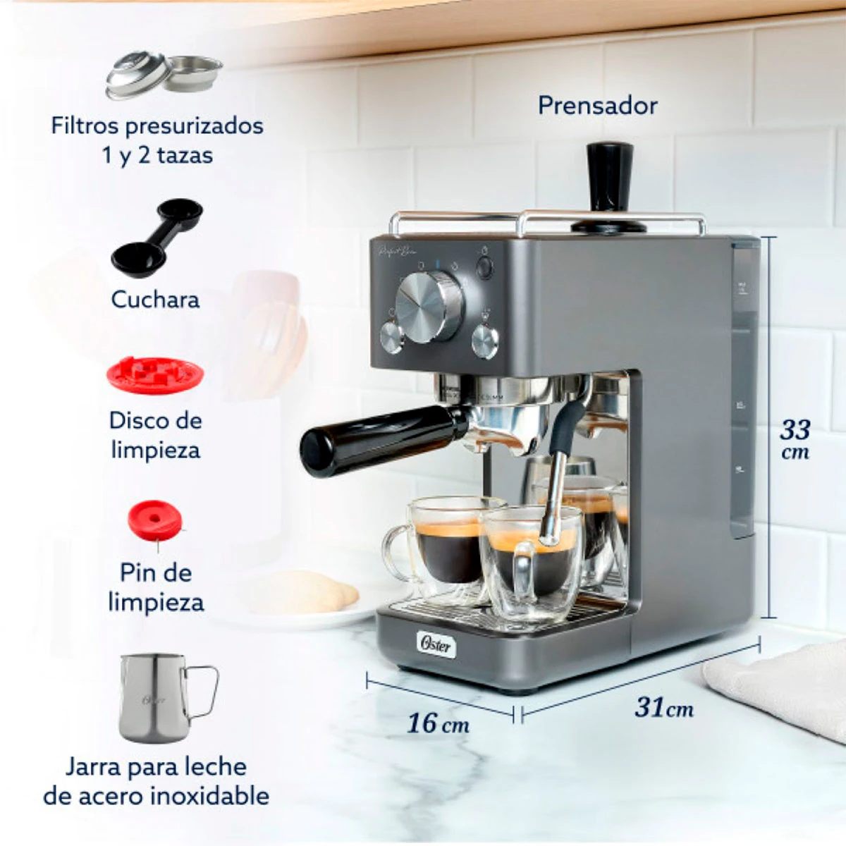 CAFETERA OSTER ESPRESSO BVSTEM7201 - 10