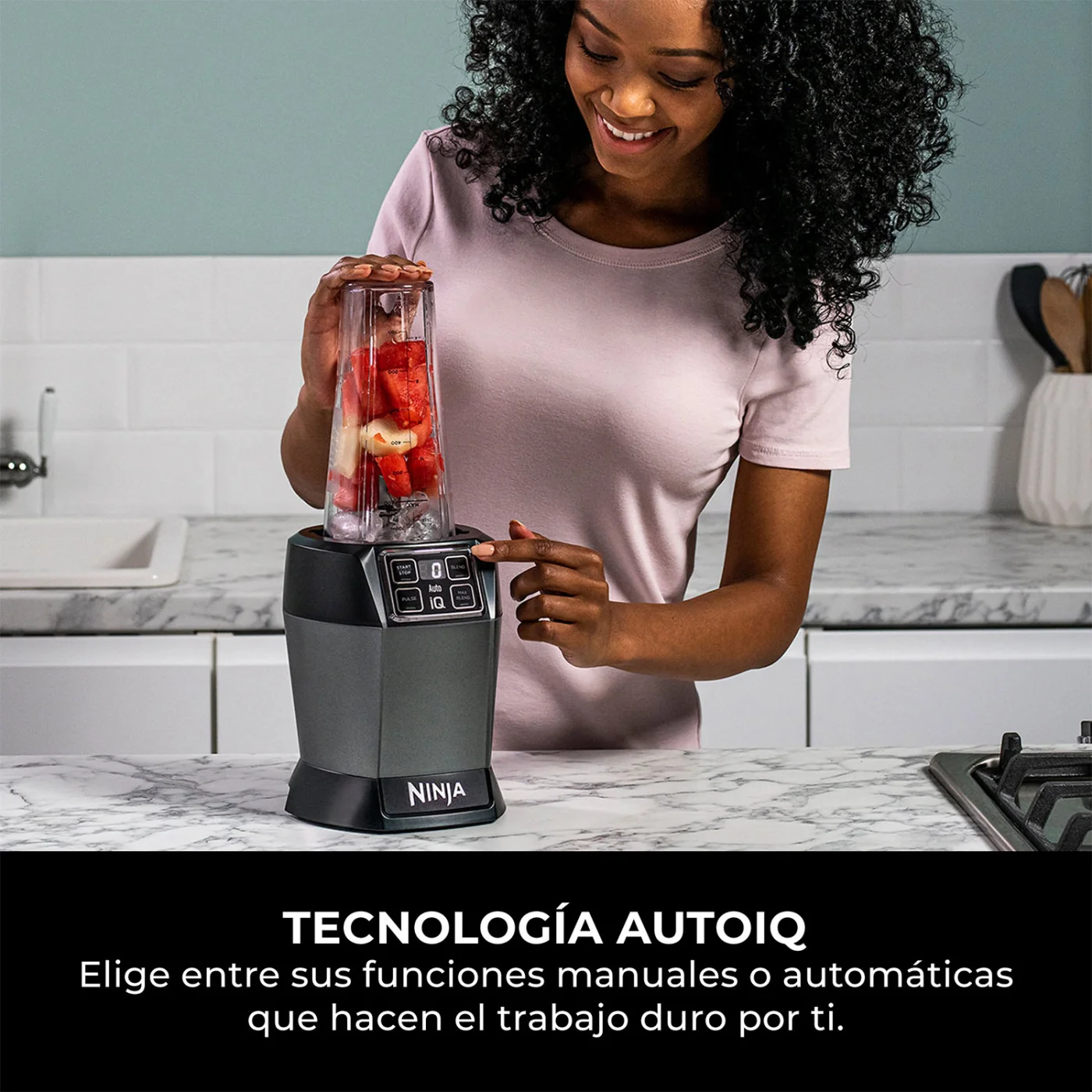 LICUADORA NINJA INDIVIDUAL  CON AUTO-IQ® 1000 W - 5