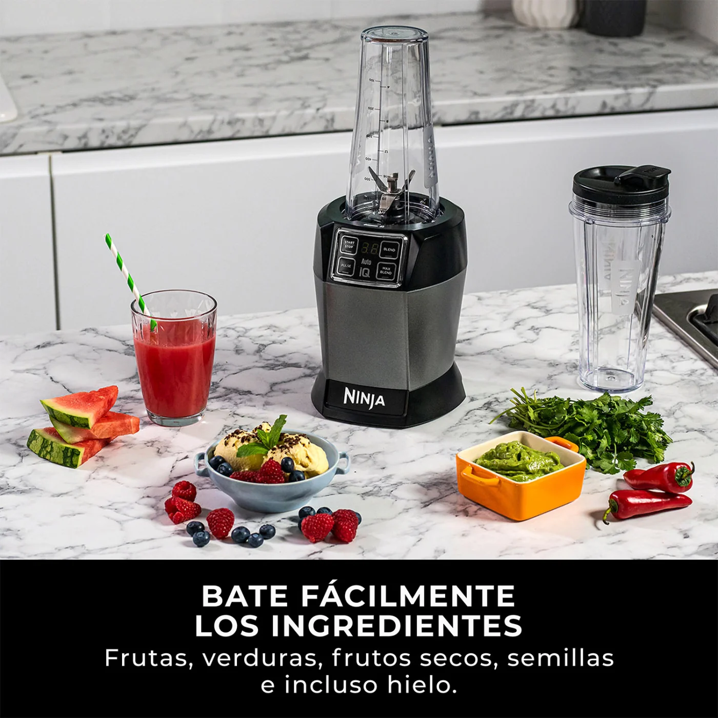 LICUADORA NINJA INDIVIDUAL  CON AUTO-IQ® 1000 W - 7