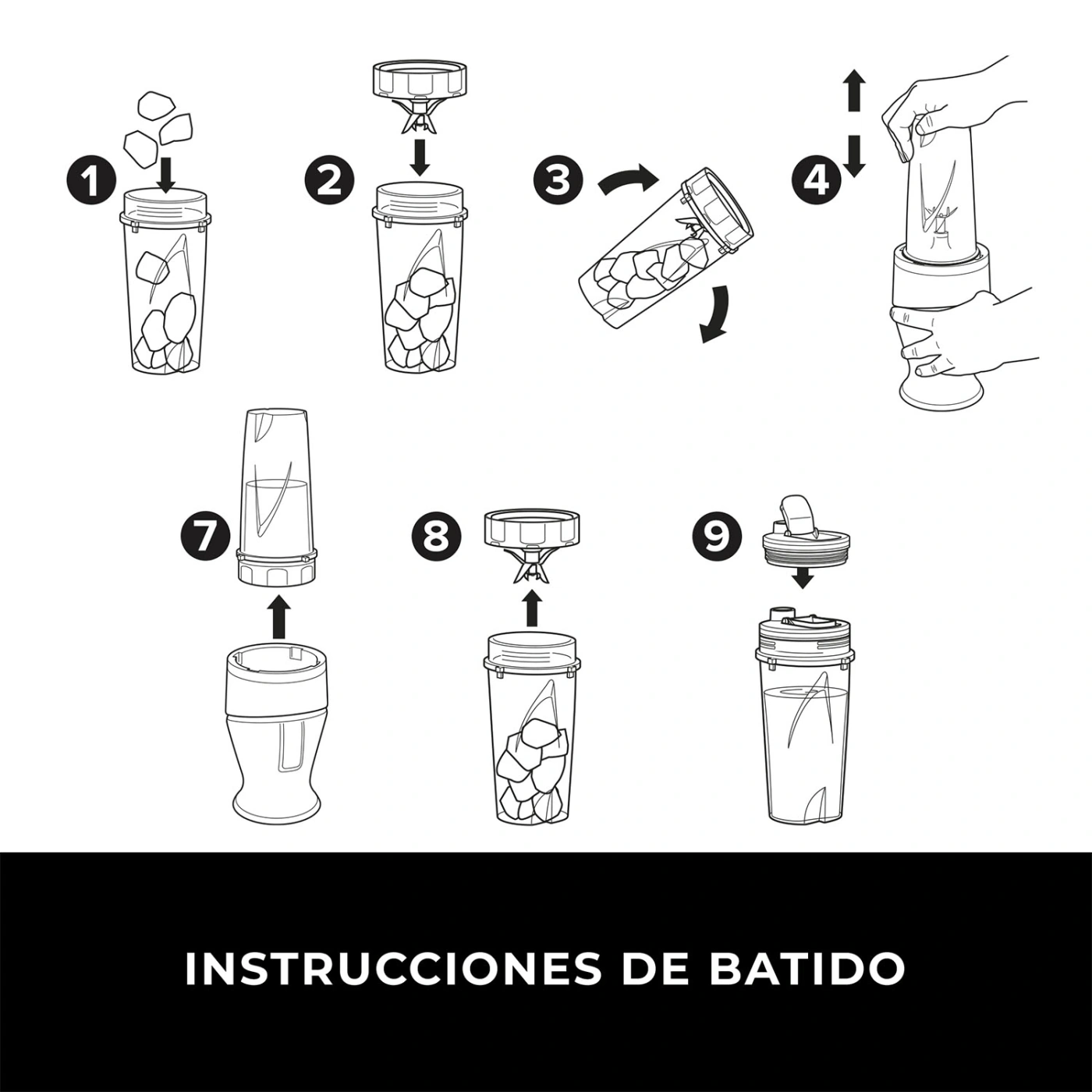 LICUADORA NINJA INDIVIDUAL  CON AUTO-IQ® 1000 W - 9