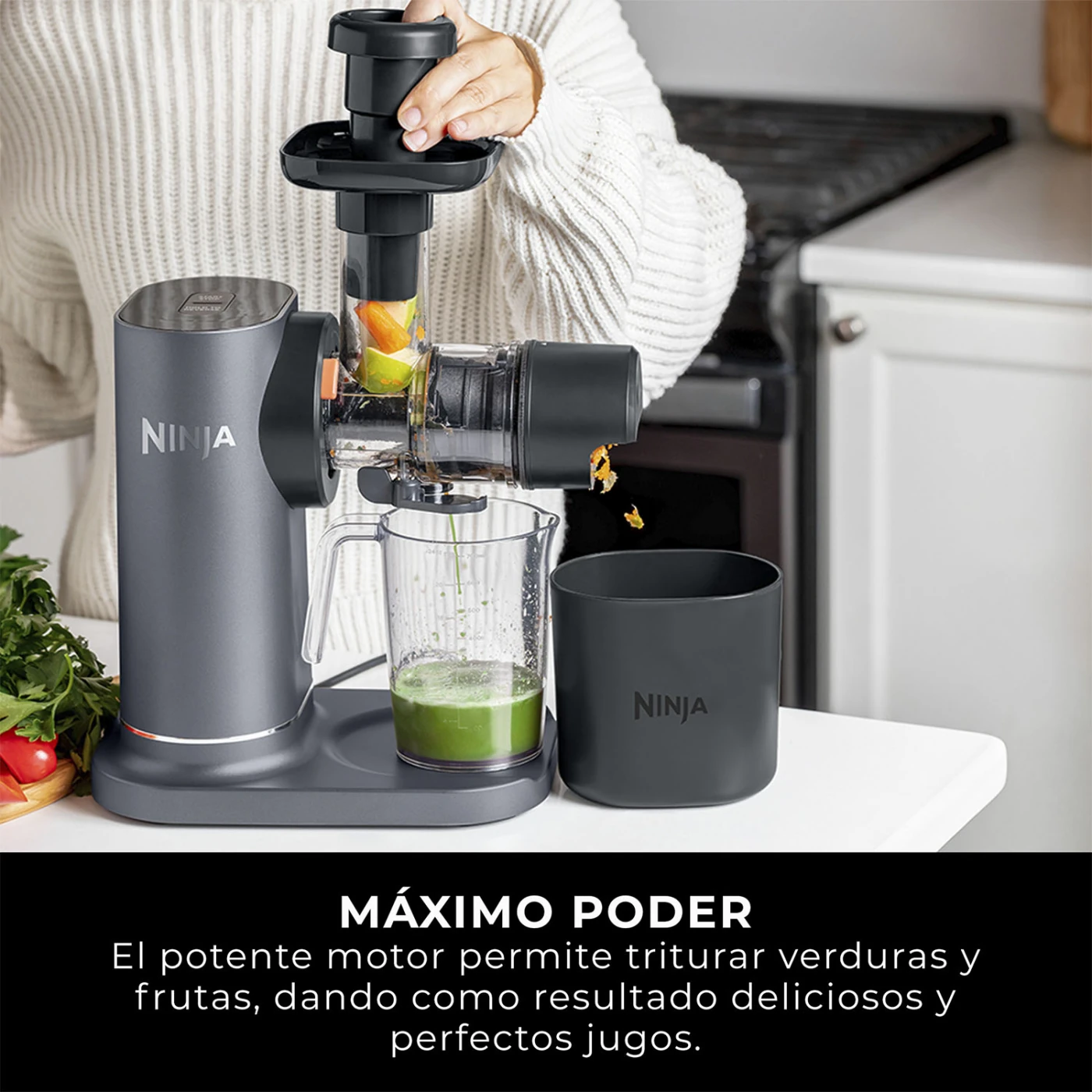 PRENSADORA DE JUGO EN FRIO 150W NINJA - 4