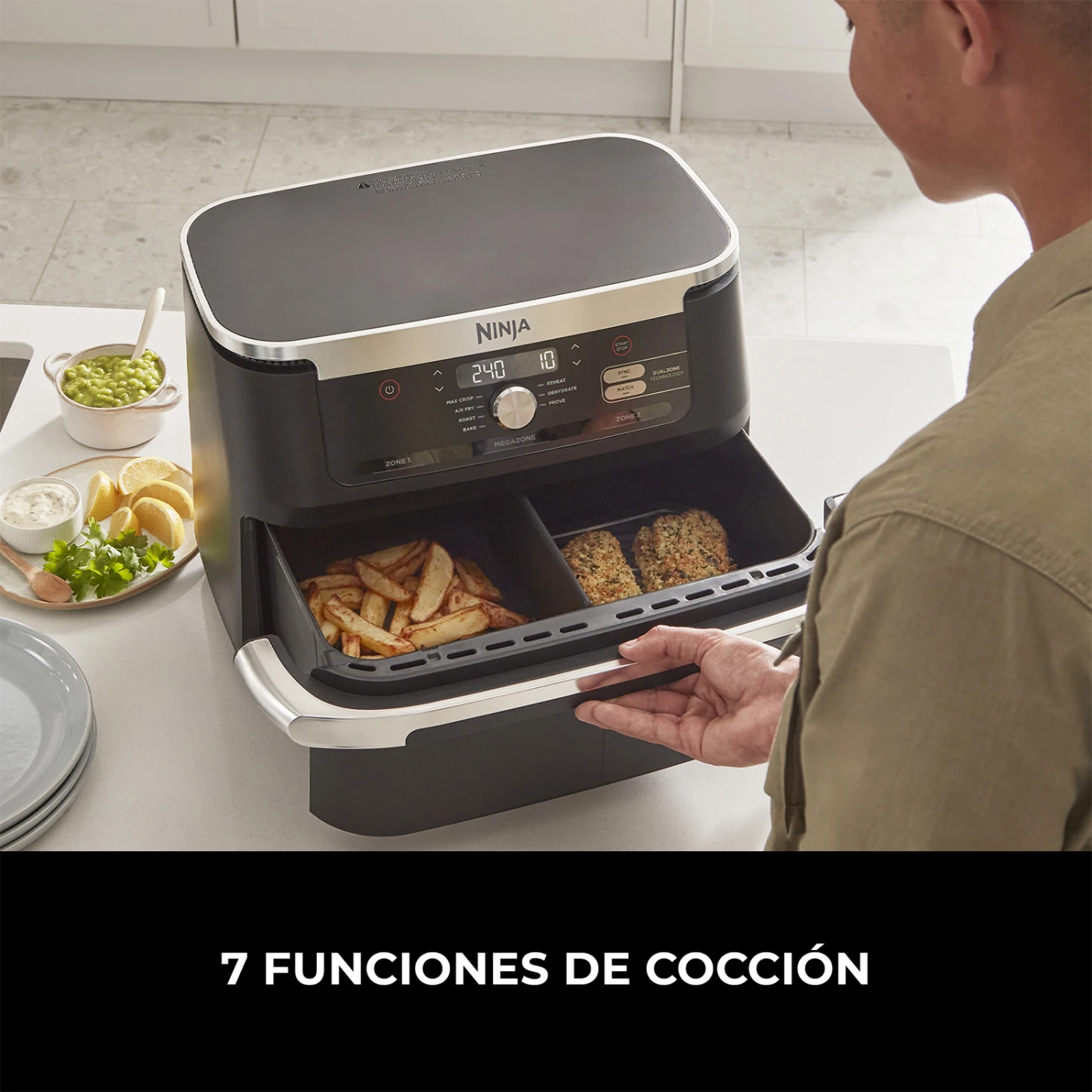 FREIDORA DE AIRE XL NINJA FLEX 7 EN 1 10,4L - 4