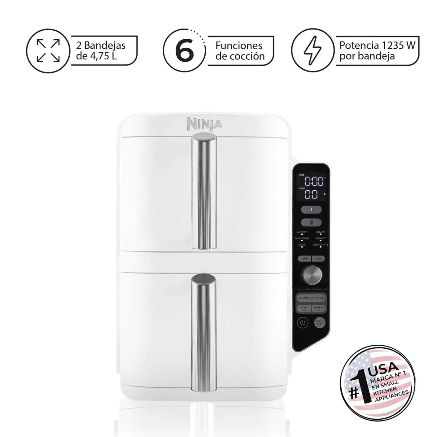 FREIDORA DE AIRE VERTICAL NINJA DOUBLE STACK XL - 1