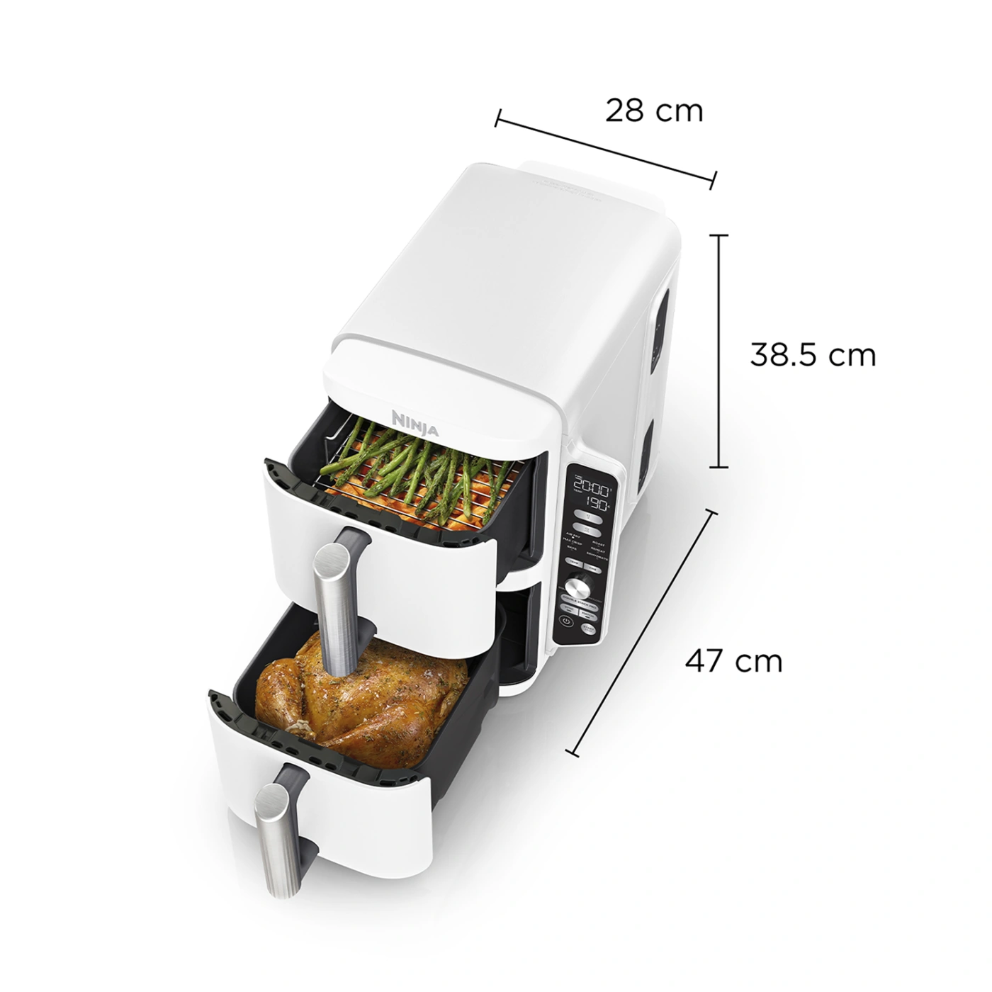 FREIDORA DE AIRE VERTICAL NINJA DOUBLE STACK XL - 14