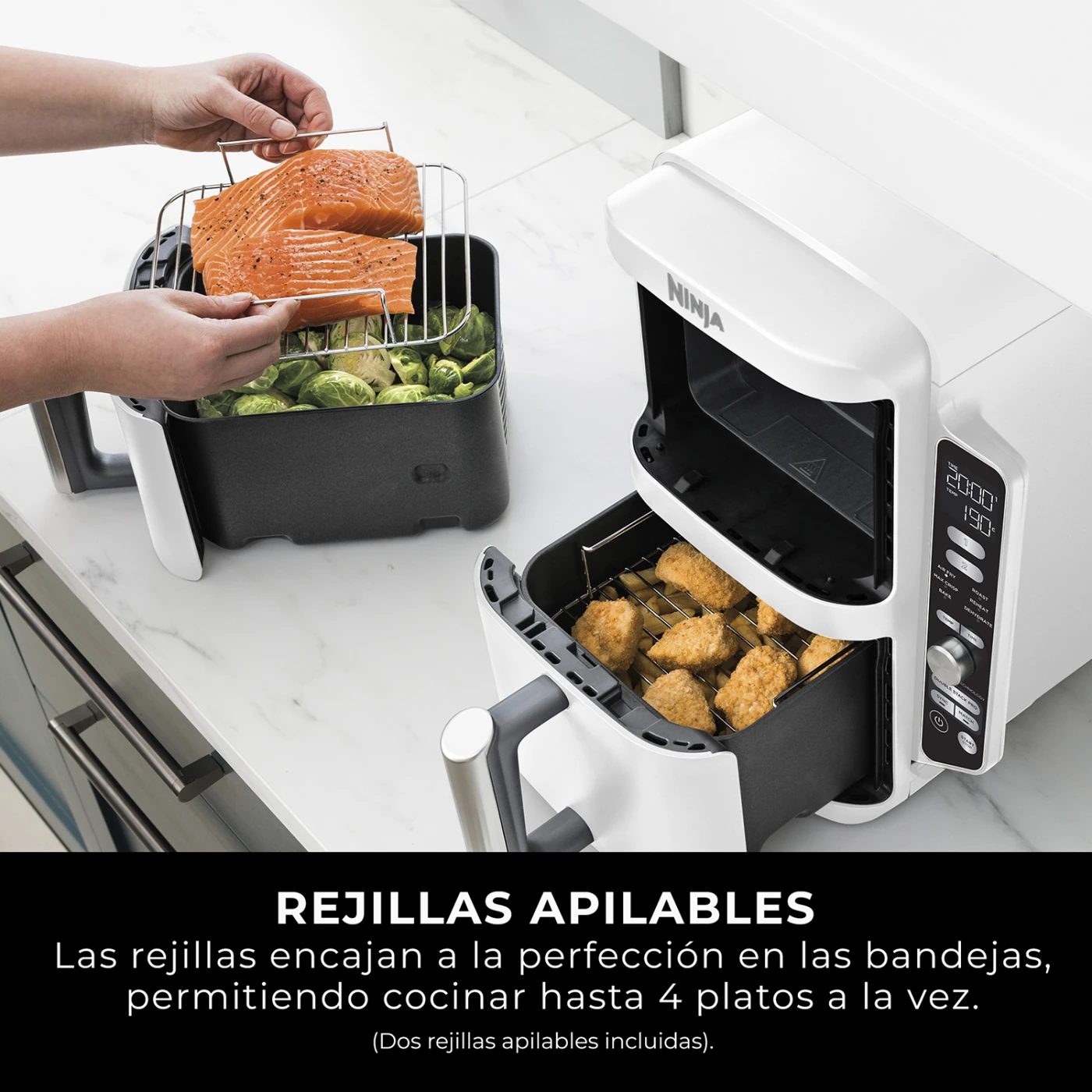 FREIDORA DE AIRE VERTICAL NINJA DOUBLE STACK XL - 4