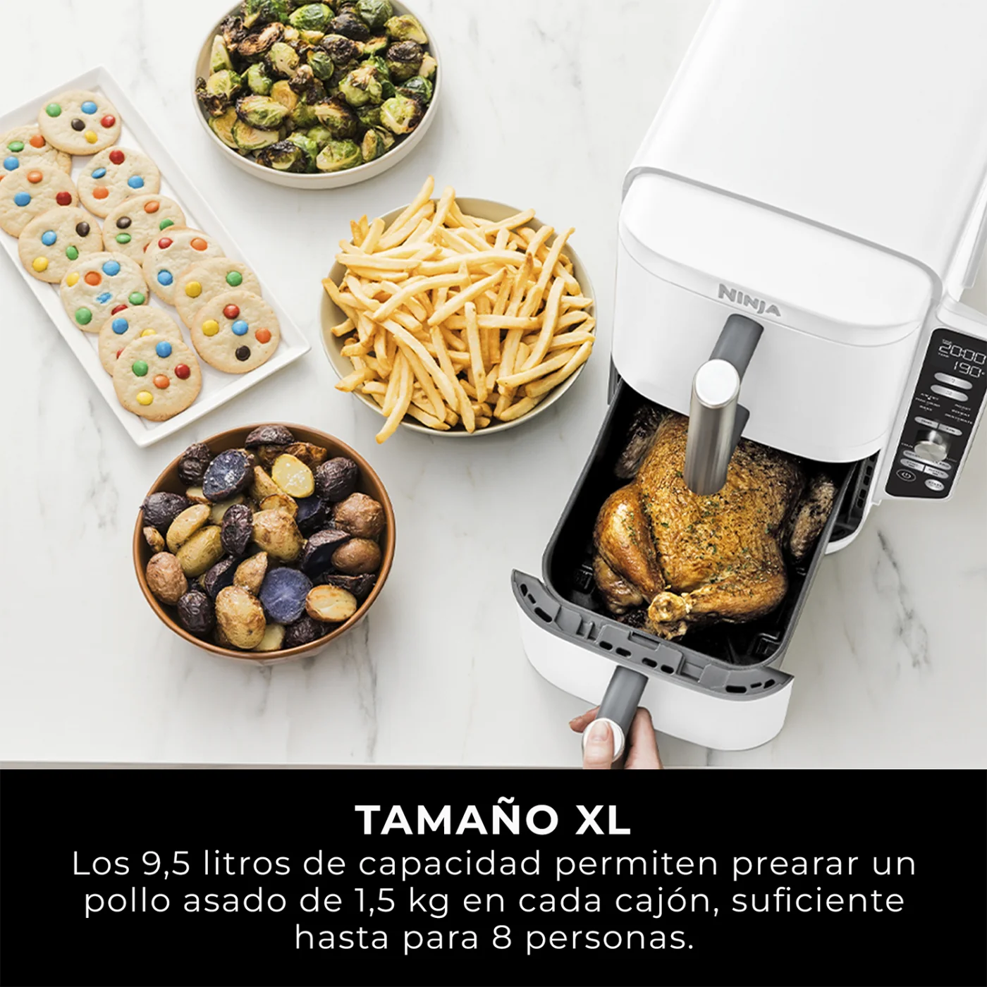 FREIDORA DE AIRE VERTICAL NINJA DOUBLE STACK XL - 6