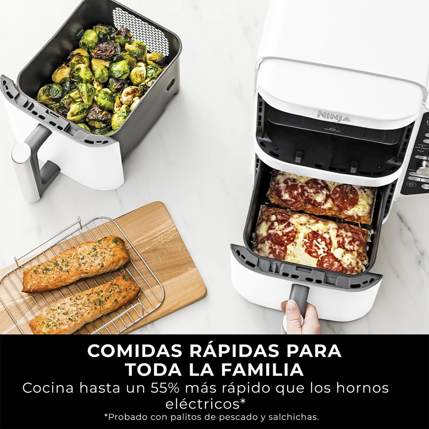 FREIDORA DE AIRE VERTICAL NINJA DOUBLE STACK XL - 7