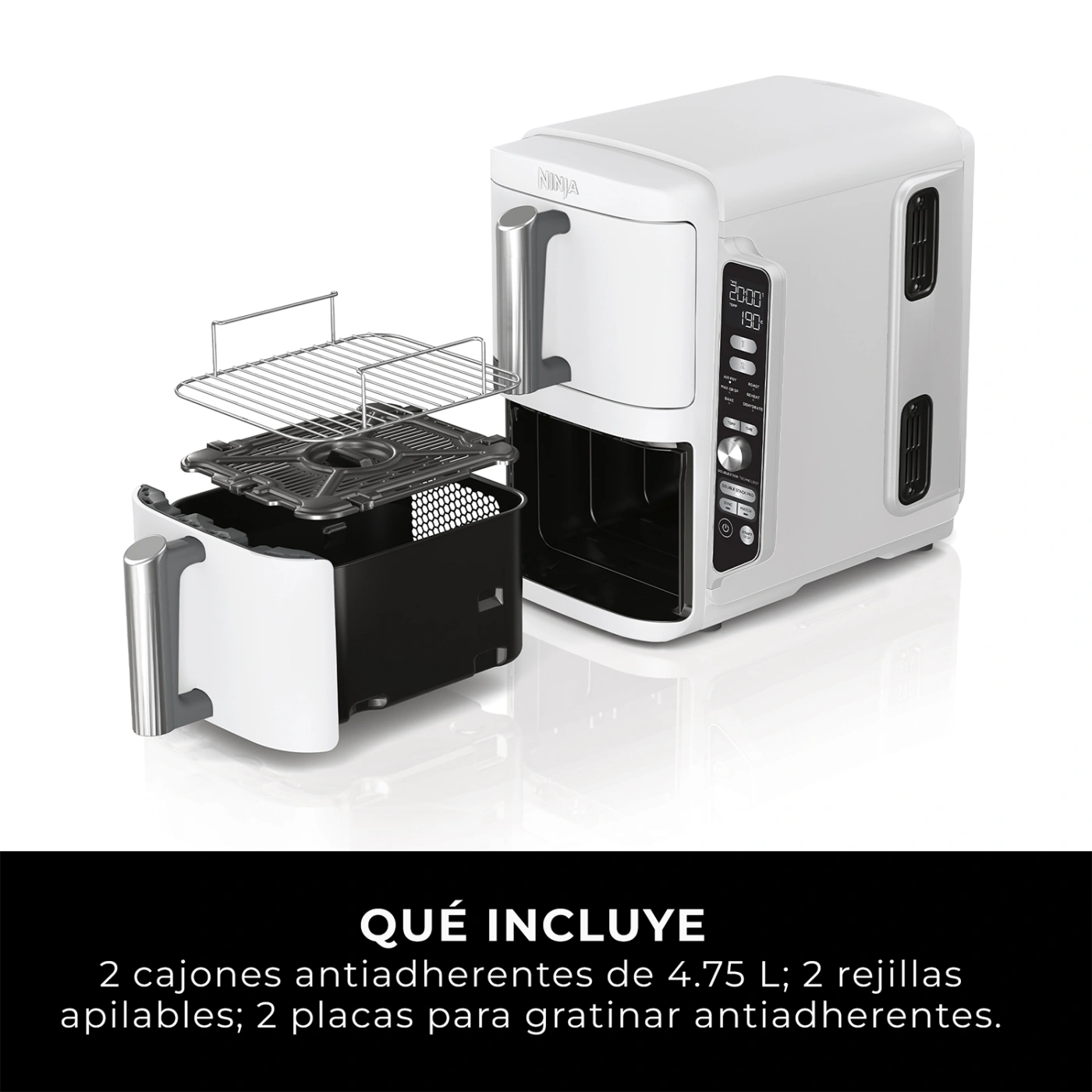 FREIDORA DE AIRE VERTICAL NINJA DOUBLE STACK XL - 10