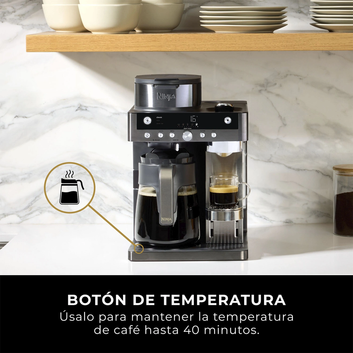 MÁQUINA DE CAFÉ DUALBREW CON ESPUMADOR NINJA - 11