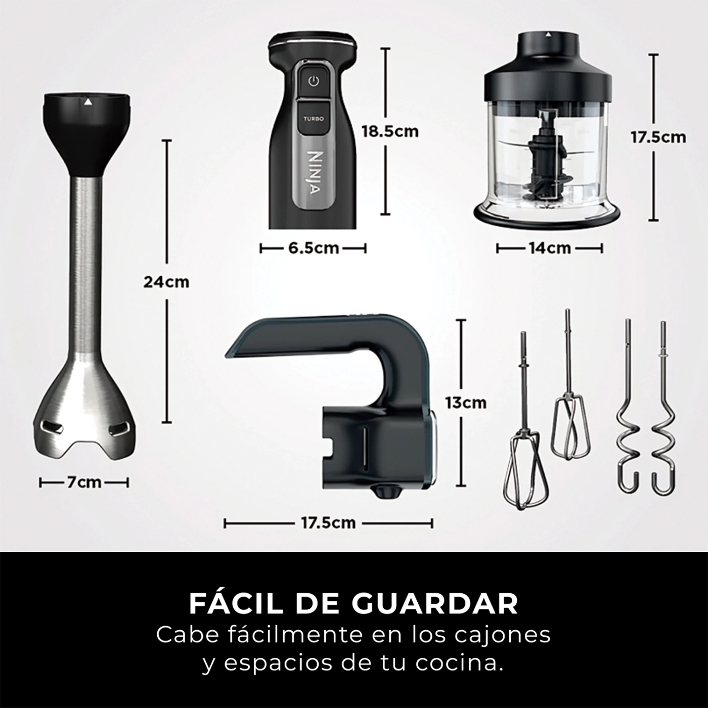 BATIDORA DE MANO 3 EN 1 NINJA FOODI - 7