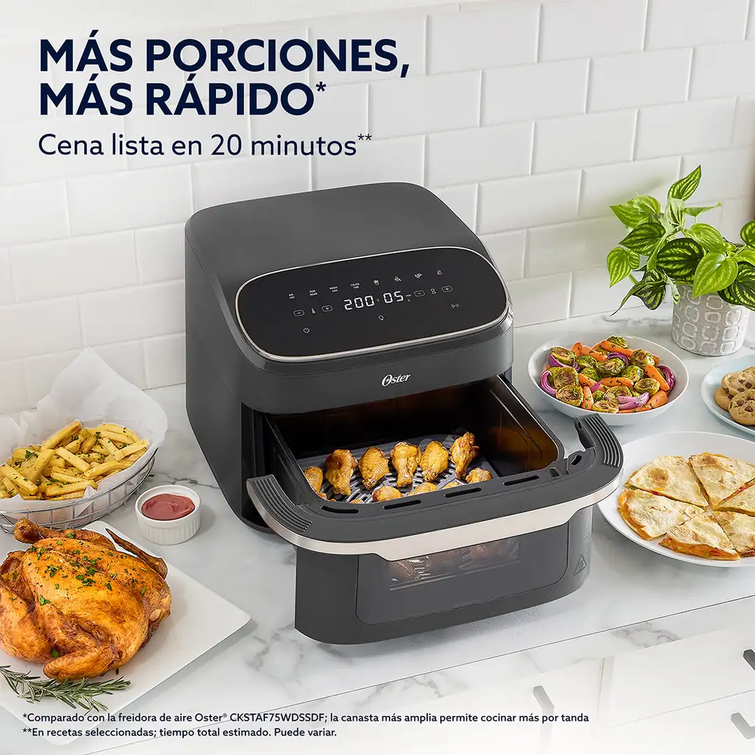 FREIDORA AIRE OSTER ULTRACRISP XL 8EN1 10L NEGRO - 5