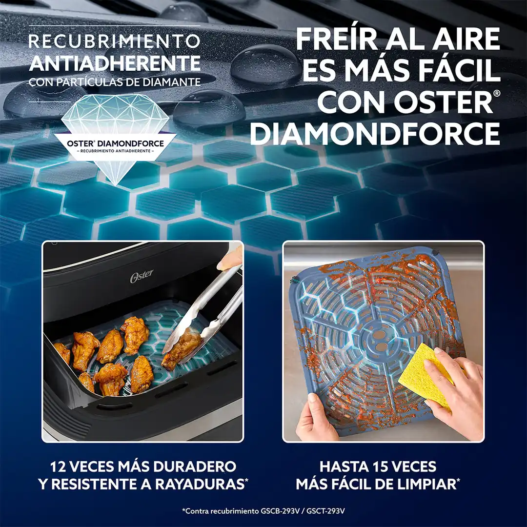 FREIDORA AIRE OSTER ULTRACRISP XL 8EN1 10L NEGRO - 8