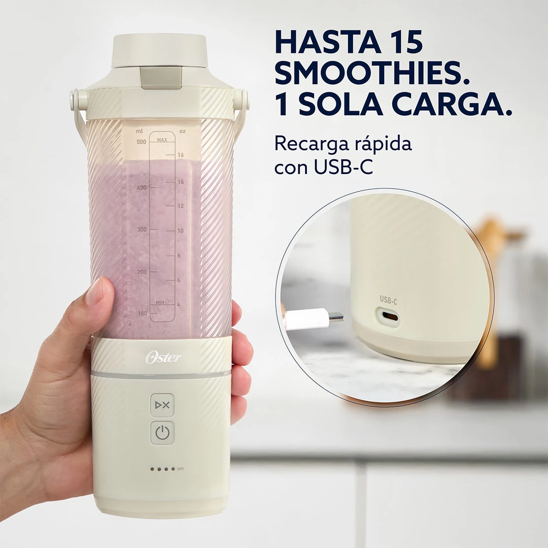 LICUADORA PORTÁTIL OSTER GOMAX 590ML - 3