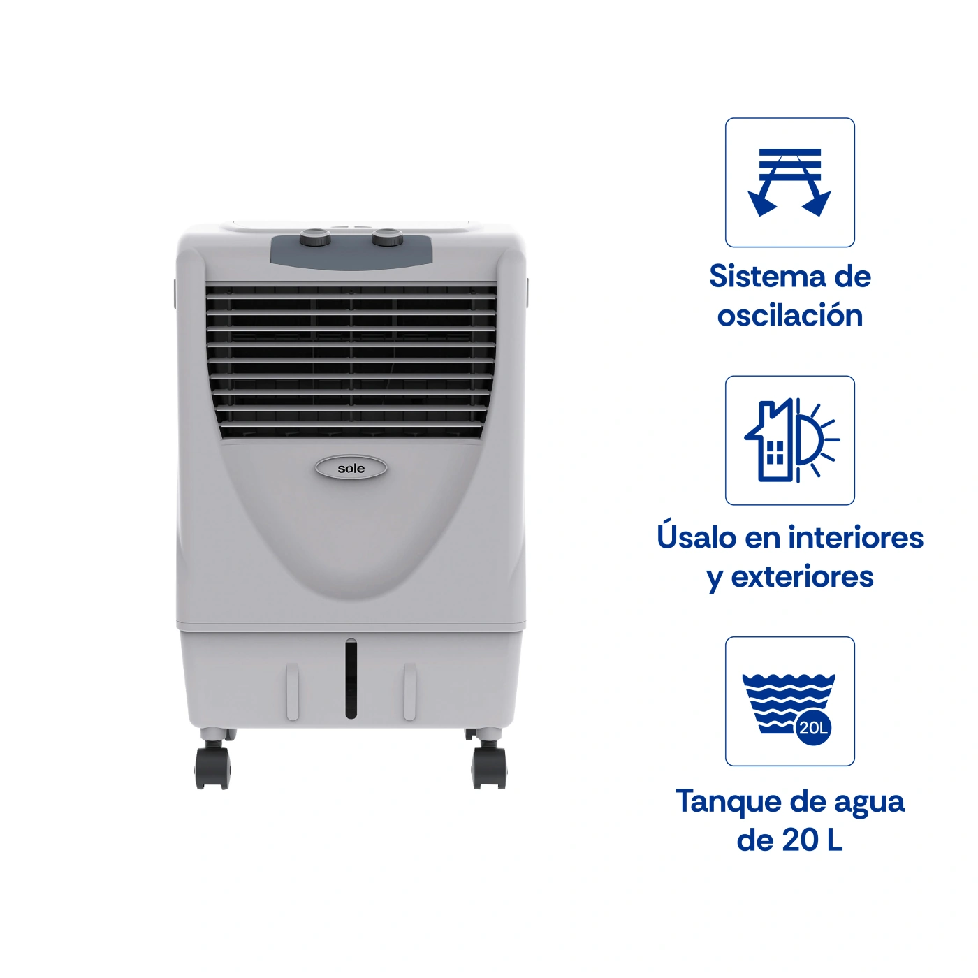 VENTILADOR PORTÁTIL SOLE RAPIFRESCO ULTRA COOL PRO 105W - 1