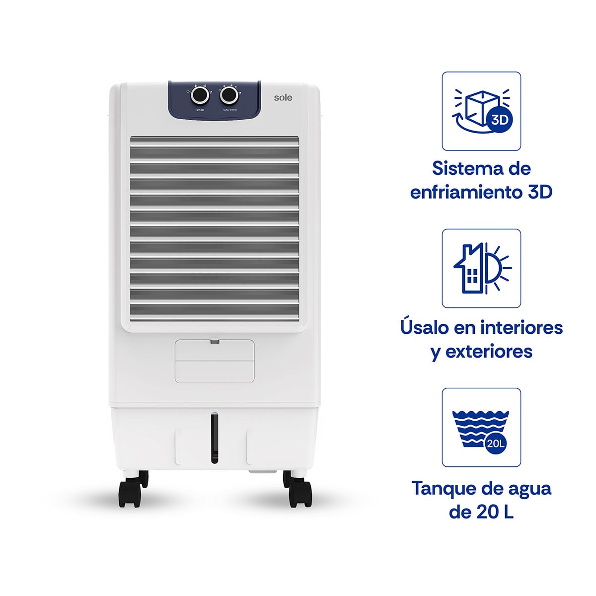 VENTILADOR PORTÁTIL SOLE RAPIFRESCO ULTRA COOL 135W - 1